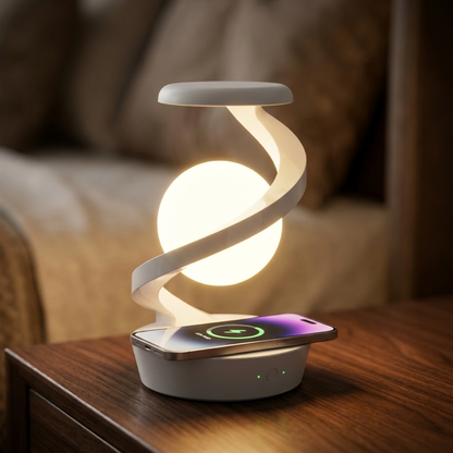Spira Charge: Lámpara de Escritorio Rotativa.