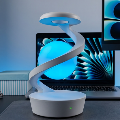 Spira Charge: Lámpara de Escritorio Rotativa.
