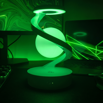 Spira Charge: Lámpara de Escritorio Rotativa.